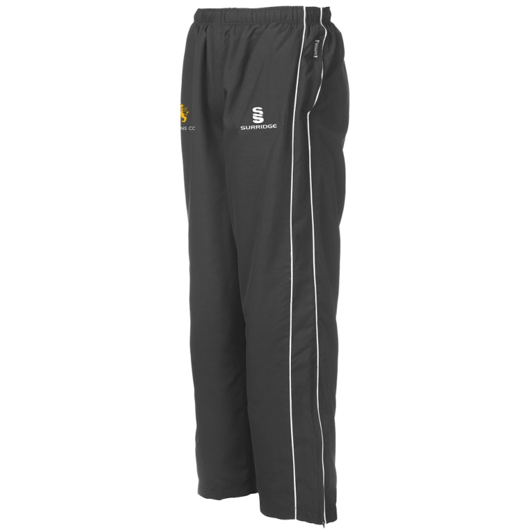 GRIFFINS CC Classic Tracksuit Pant With Thigh Length Zip Black Mens